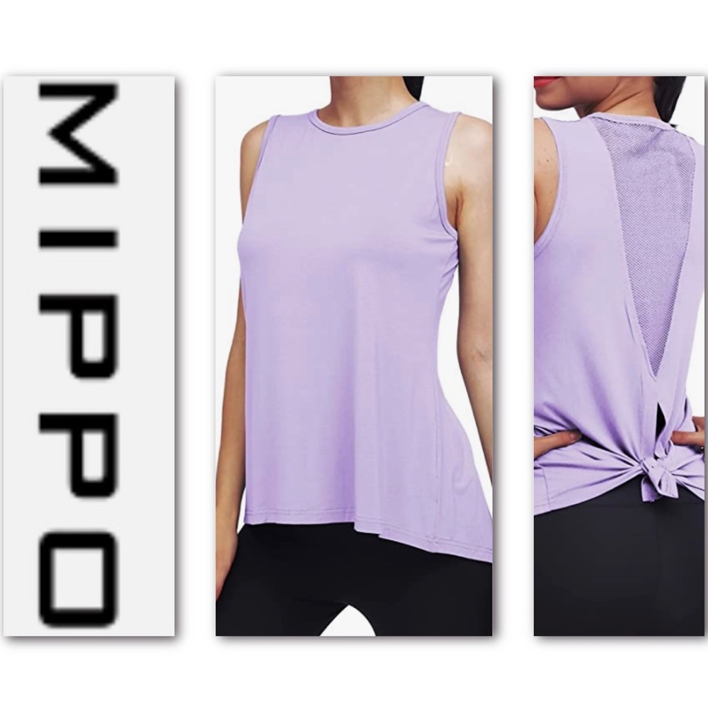 Mippo Mesh Yoga Workout Muscle Tank